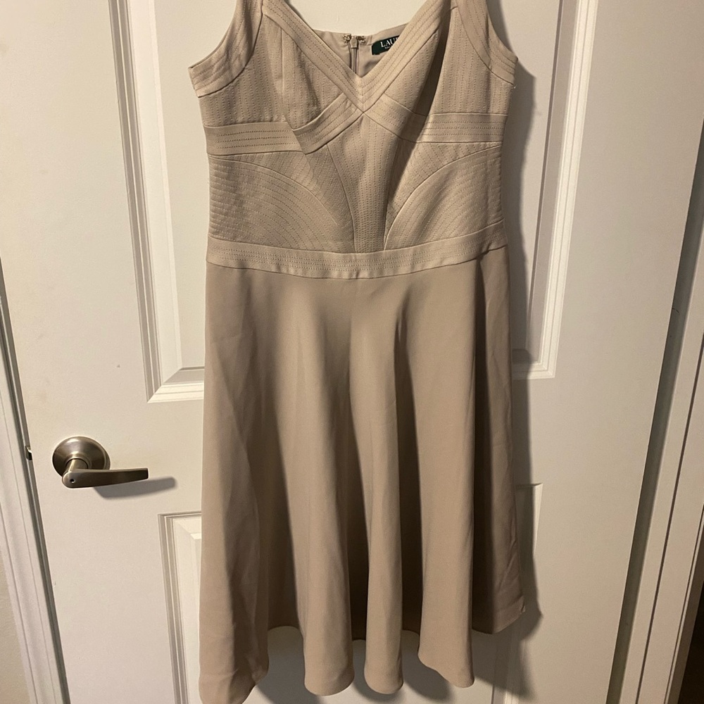 LAUREN RALPH LAUREN Idelle Grey Dress Size 10